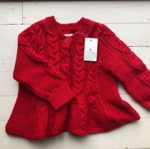Baby Gap Red Cable Sweater☆NWT☆Sz. 12-18 months- Moving Out of U.S. Sale!! 3/$25